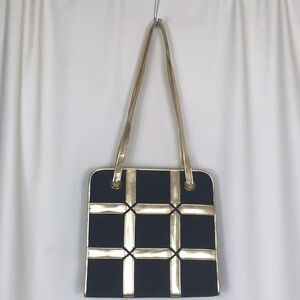 Comeco, geometric pattern, shoulder strap, tote.